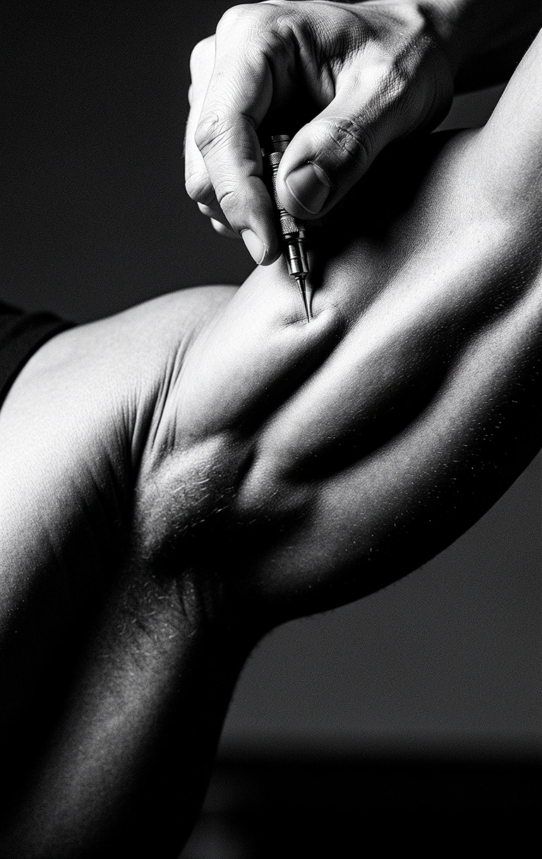 Kinetic movement and muscle tension detail